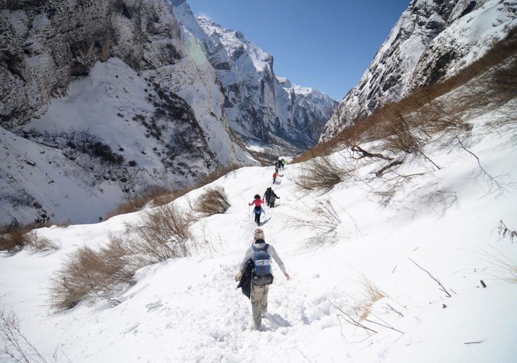 Way to ABC Nepal trek By Mountain People