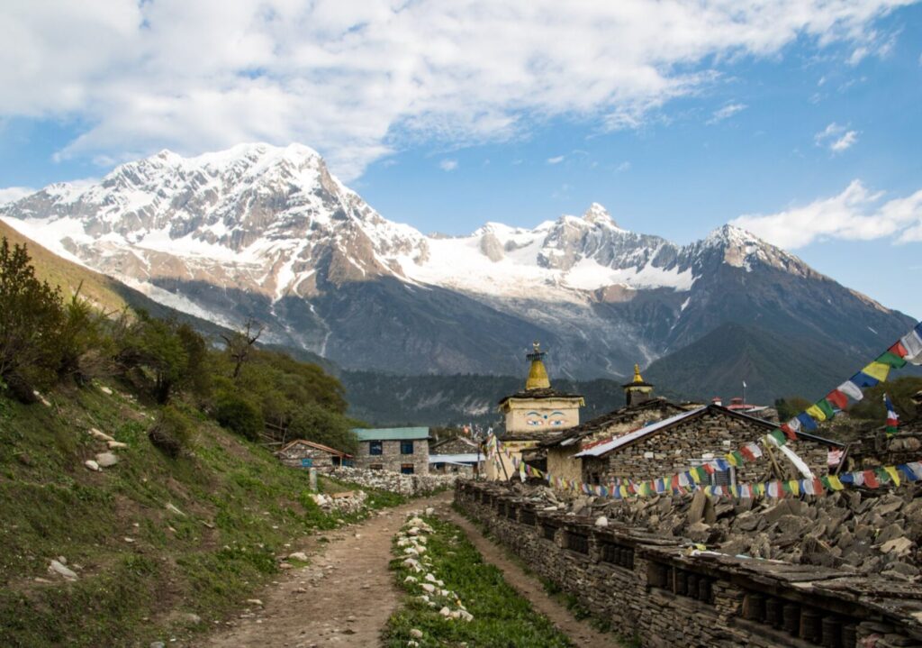 Manaslu seen from Samagaon–By Mountain People